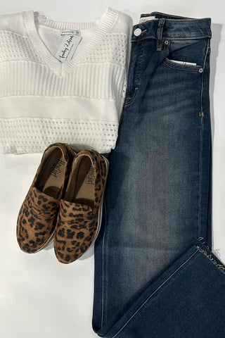 Dark Vintage Clean Stretch Dad Jean