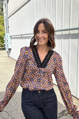 Lucy Lace Trim Blouse
