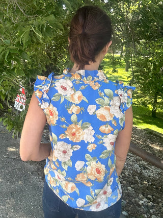 Harrah Floral Flutter Top