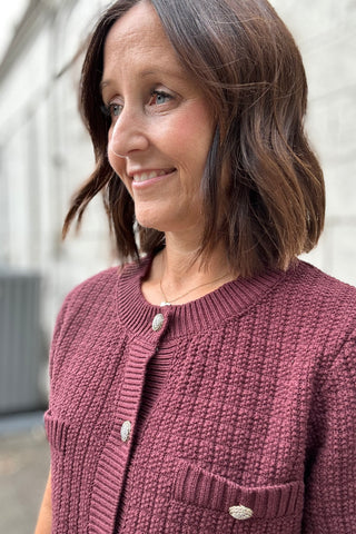 Lisa Short Sleeve Button Cardi