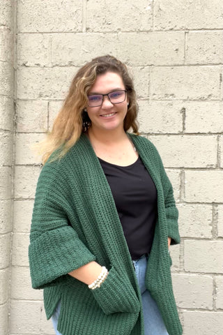 Olyvia Dark Green Cardigan