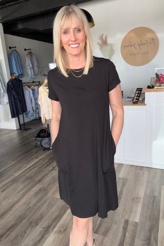 Charlie B Black A-Line Dress