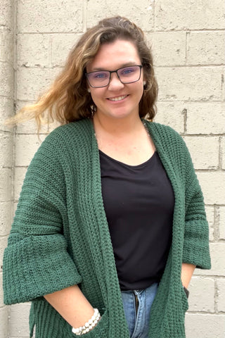 Olyvia Dark Green Cardigan