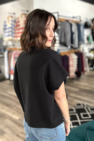 Mollie Cap Sleeve Button Down Vest Top