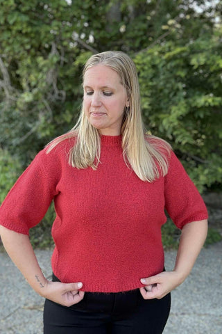 Charlie B Crimson Elbow Balloon Sleeve