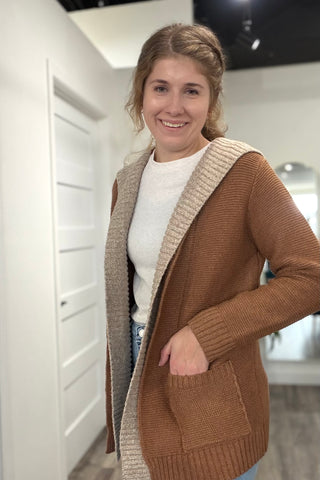Christine Camel Cardigan with Pocket