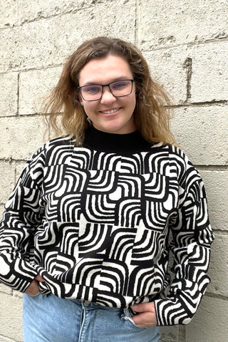 APNY Estelle Jacquard Pattern Sweater