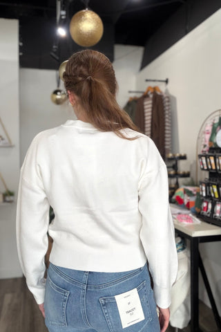 Sylvie ROUND NECKLINE BUTTON CLOSURE CARDIGAN