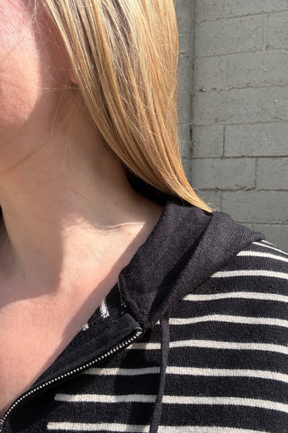 Aimee Striped Zip Cardigan