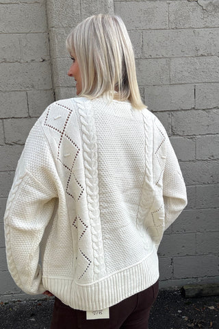 Zoey Cream Button Up Cardigan