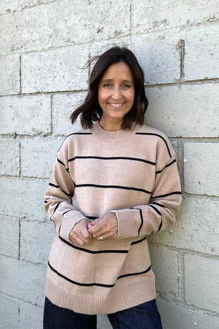 Yasmin Loose Fit Stripe Sweater