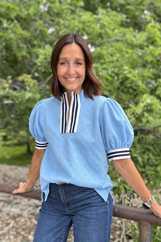 Georgia Blue Top