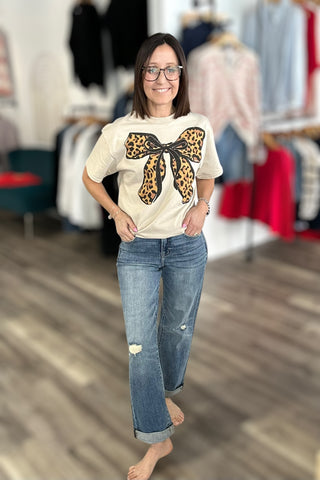 Rayna Dark Wash Cuffed High Rise Classic Straight Jeans