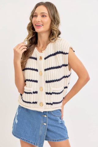 Miranda Striped Sweater Vest