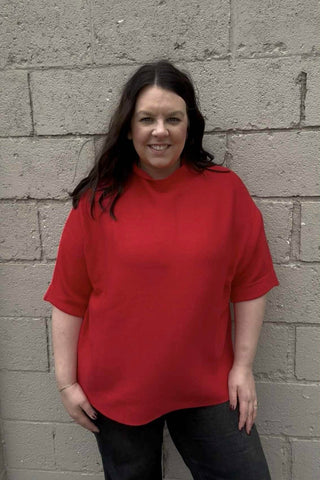 Anika Mock Neck Sweater - The Funky Zebras Clear Lake