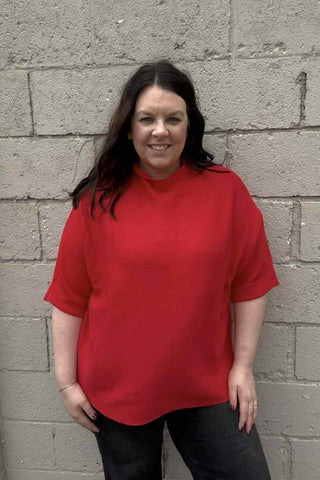 Anika Mock Neck Sweater - The Funky Zebras Clear Lake