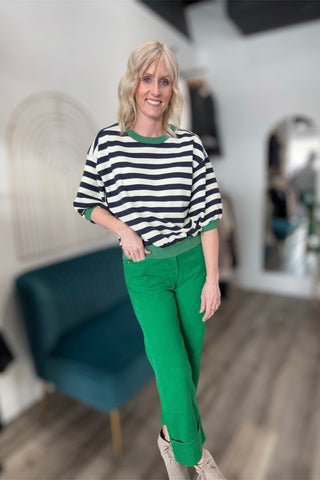 Annelise High Rise Wide Leg Crop Jeans - The Funky Zebras Clear Lake