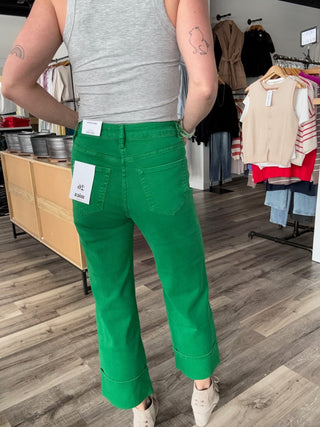 Annelise High Rise Wide Straight Leg Crop Jeans - The Funky Zebras Clear Lake