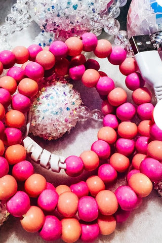 Beaded Phone Chargers - The Funky Zebras Clear Lake