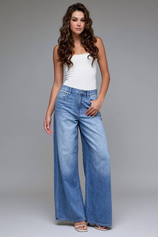 Berkin Medium Wash Soft Wide Leg Jeans - The Funky Zebras Clear Lake