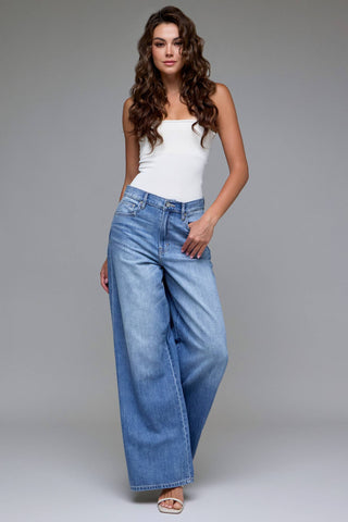 Berkin Medium Wash Soft Wide Leg Jeans - The Funky Zebras Clear Lake