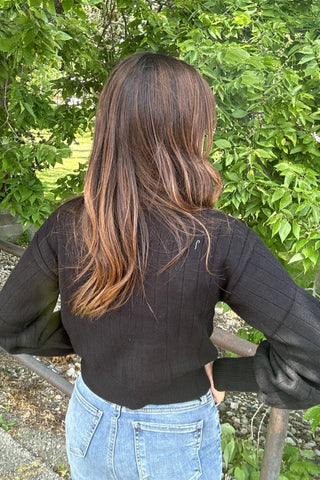 Brook Black Mock Top - The Funky Zebras Clear Lake