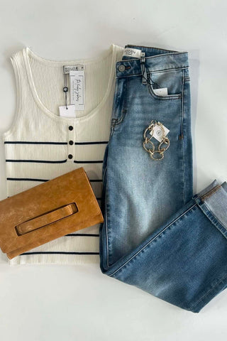 Caterina Handle Clutch Crossbody - The Funky Zebras Clear Lake