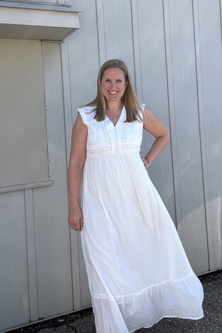 Charlie B Appliqué Detail Natural Maxi - The Funky Zebras Clear Lake