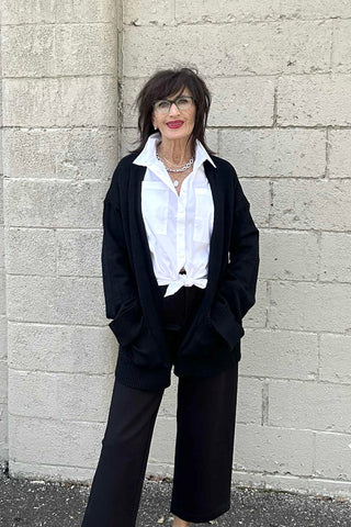 Charlie B Black Wide Leg Pants w/ Pockets - The Funky Zebras Clear Lake