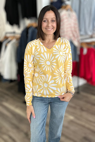 Charlie B Reversible Sunkiss V - Neck Sweater - The Funky Zebras Clear Lake