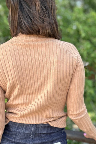 Charlie B Ribbed Mock Neck - The Funky Zebras Clear Lake