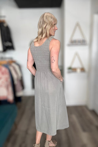 Charlie B Sage Sleeveless Dress - The Funky Zebras Clear Lake