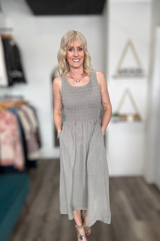 Charlie B Sage Sleeveless Dress - The Funky Zebras Clear Lake