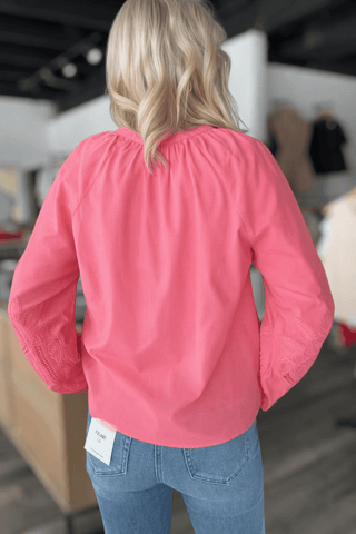 Charlie B Sorbet Raglan Sleeve Blouse - The Funky Zebras Clear Lake