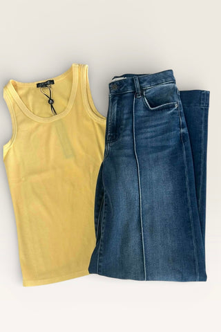 Charlie B Sunshine Tencel Tank Top - The Funky Zebras Clear Lake