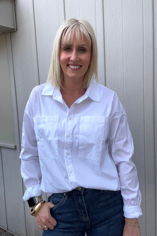 Charlie B White Button Down - The Funky Zebras Clear Lake