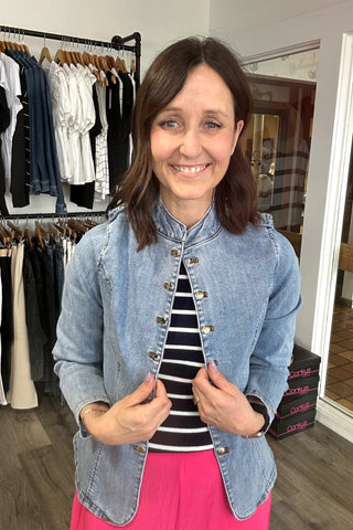 Dana Light Denim Jacket - The Funky Zebras Clear Lake