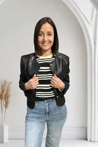 Genevive Black Jacket - The Funky Zebras Clear Lake