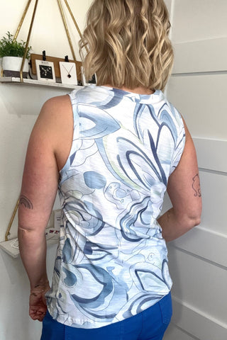Greta Printed Sleeveless Cotton Slub - The Funky Zebras Clear Lake