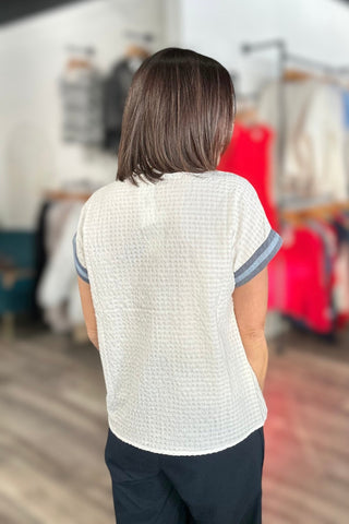 Gretchen Short Sleeve Gingham Top - The Funky Zebras Clear Lake