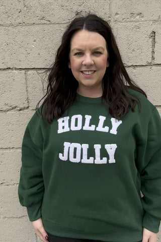 Holly Jolly Sweatshirts - 2 Colors! - The Funky Zebras Clear Lake