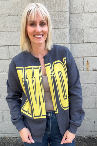 Iowa Split Cardigan - The Funky Zebras Clear Lake