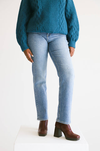 Isabel Full Length Straight Jean - The Funky Zebras Clear Lake