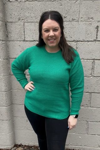 Janel Round Neck Sweaters - The Funky Zebras Clear Lake