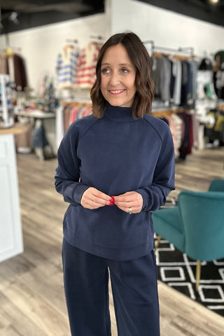 Kai Mock Neck Top - The Funky Zebras Clear Lake