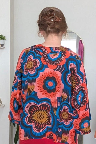 Karmen Short Kimono/Wrap/Top - The Funky Zebras Clear Lake