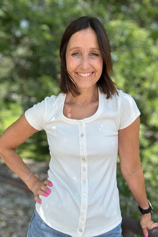 Kellie Ivory Top - The Funky Zebras Clear Lake