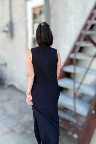 Laurel Black Sleeveless V - Neck Maxi Dress - Just Dani Boutique + Color Studio