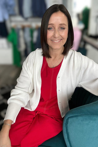 Lauren Off White Button Front Cardigan - The Funky Zebras Clear Lake