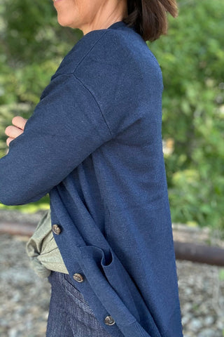 Lindsay Navy Cardigan - The Funky Zebras Clear Lake